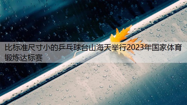 比標準尺寸小的乒乓球臺山海天舉行2023年國家體育鍛煉達標賽