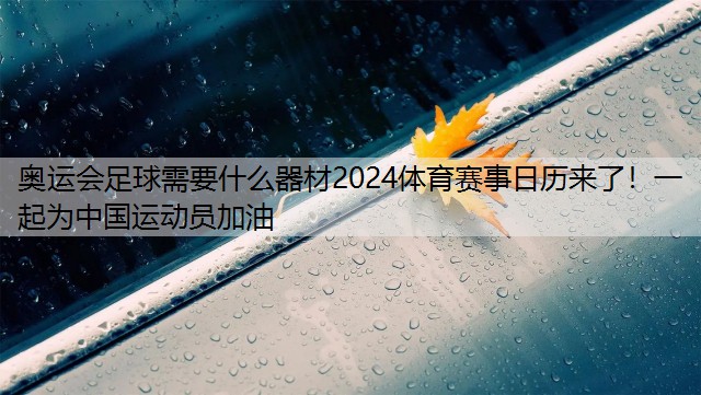 奧運會足球需要什么器材2024體育賽事日歷來了！一起為中國運動員加油