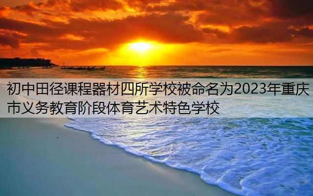 <strong>初中田徑課程器材四所學(xué)校被命名為2023年重慶市義務(wù)教育階段體育藝術(shù)特色學(xué)校</strong>