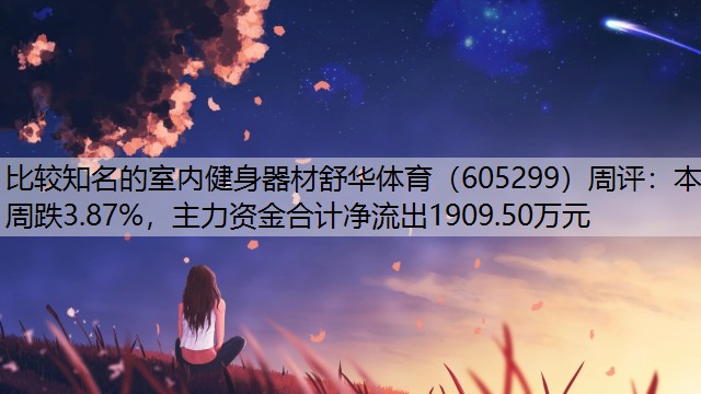 比較知名的室內(nèi)健身器材舒華體育（605299）周評：本周跌3.87%，主力資金合計凈流出1909.50萬元